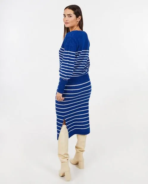 Gebreide rok met strepen