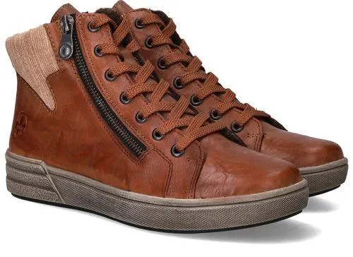 Rieker Veterboots Bruin Dames