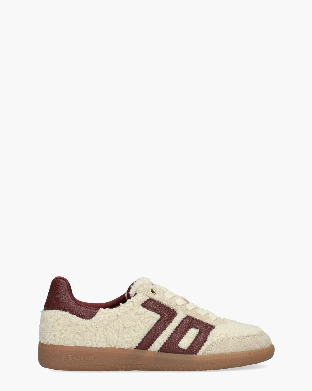 Teddy Off/White-Bordeauxrood Damessneakers