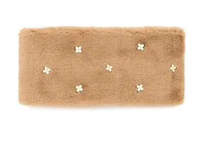 Natini Haarband Fur flowers - dark beige