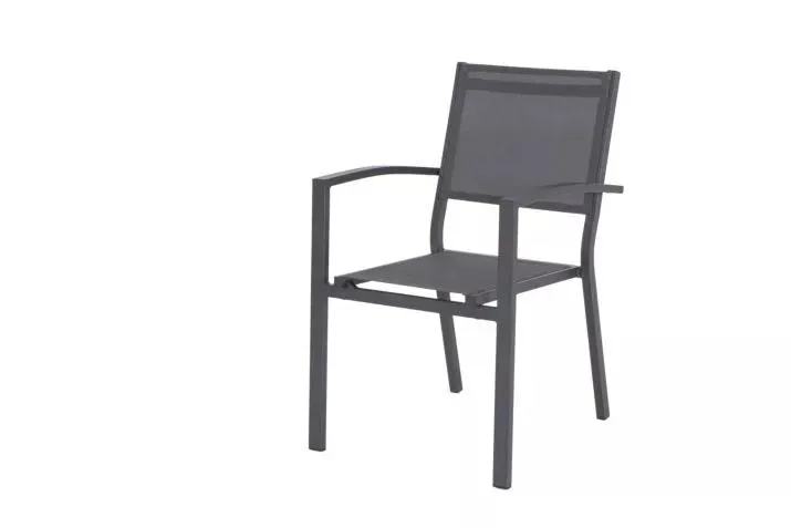 Tuinstoel Prayer alu/textileen grijs