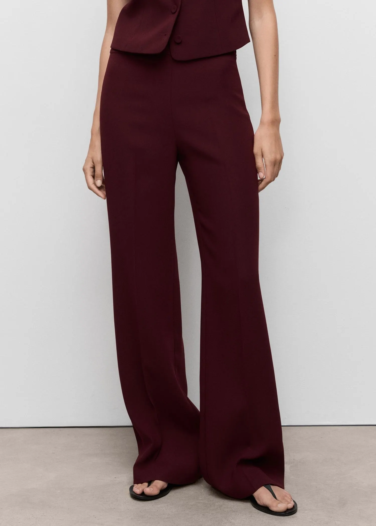 Rechte mid-rise pantalon