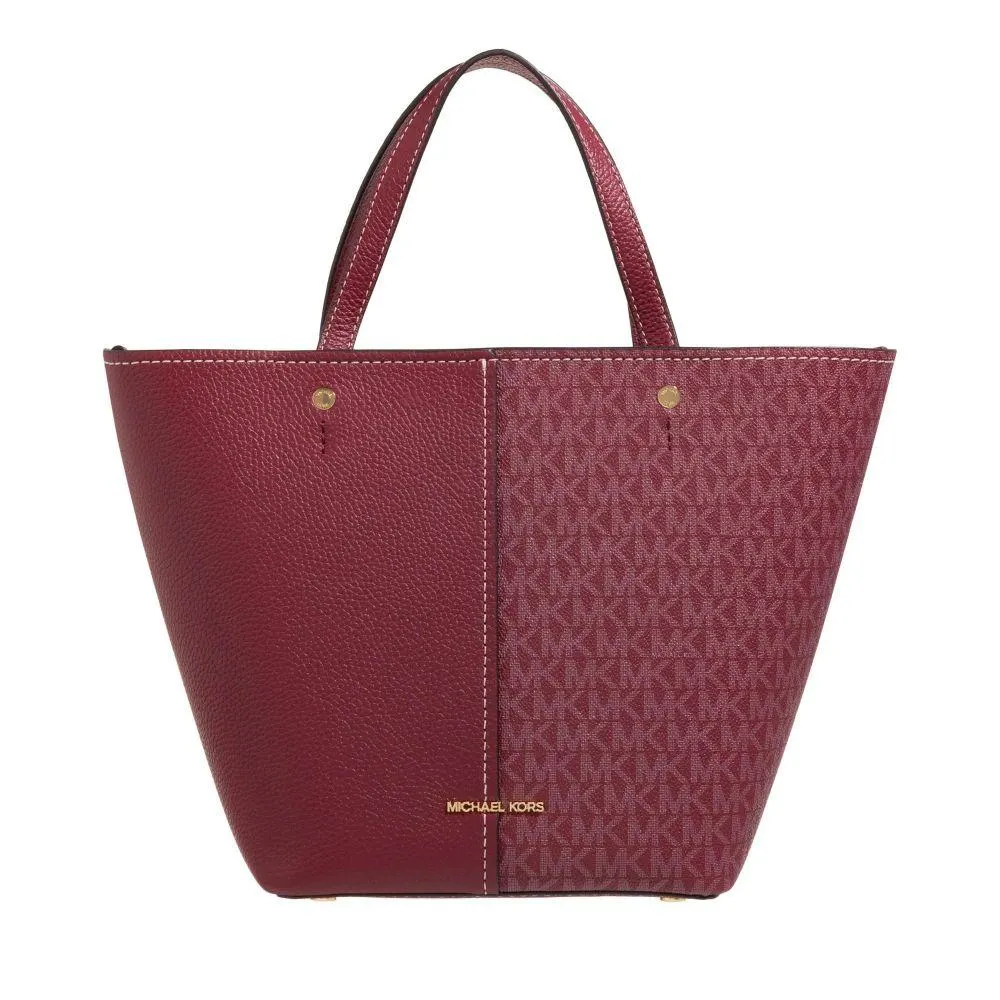 Flora Red Leather Tote bag