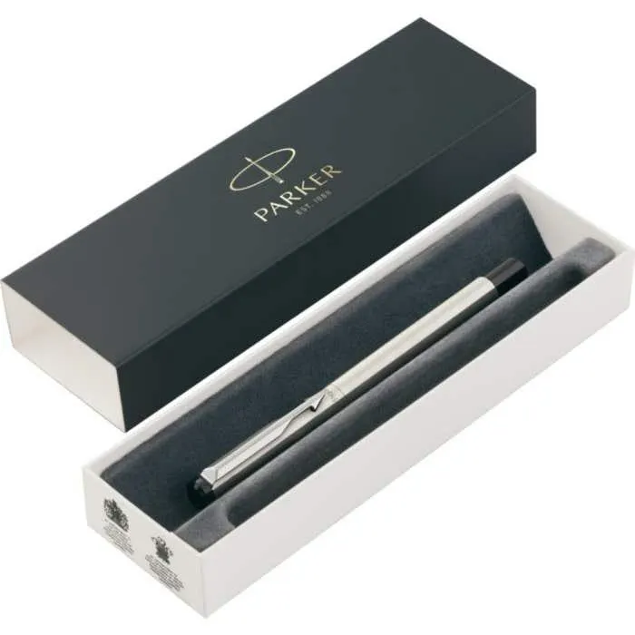 Parker Vector Steel rollerball inc blue ink refill