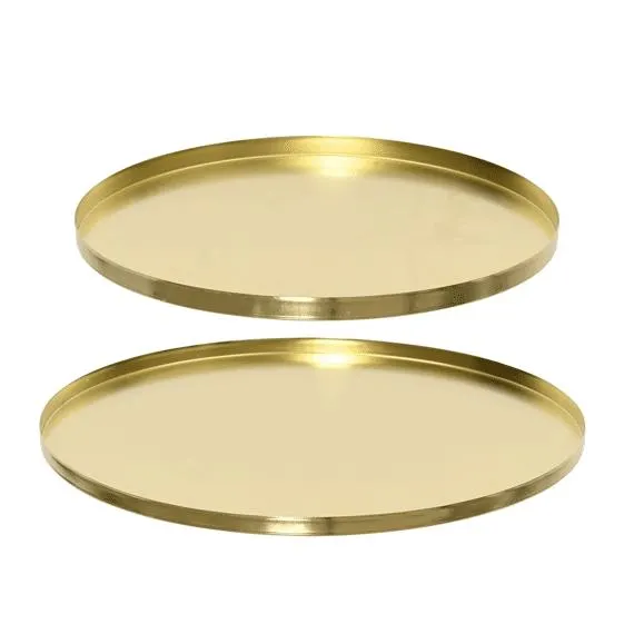 Decobord Ijzer Dia30.00-h1.50cm Goud