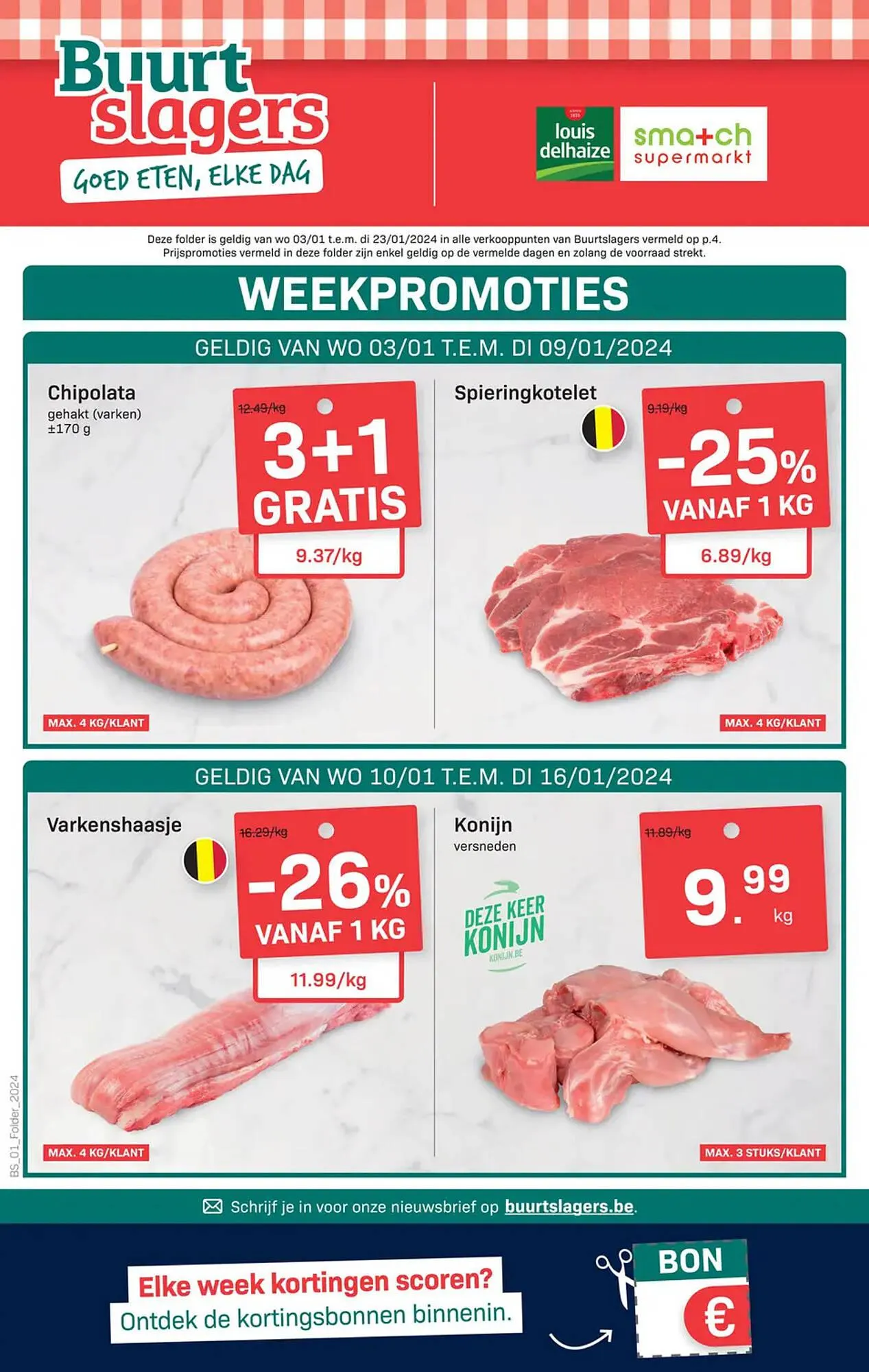 Buurtslagers folder van 3 januari tot 23 januari 2024 - folder pagina 