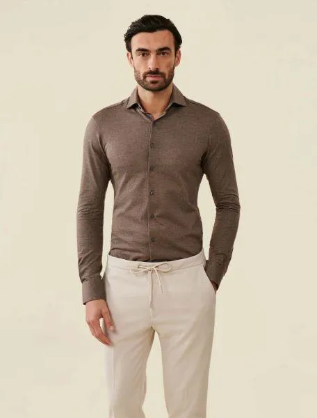 Briziano Overhemd Donkerbruin