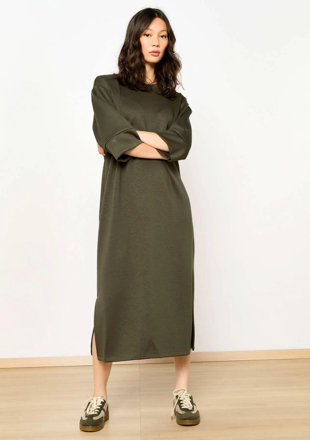 Straight sweatshirt dress