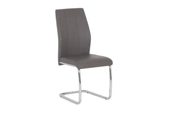Stoel Duras lederlook taupe