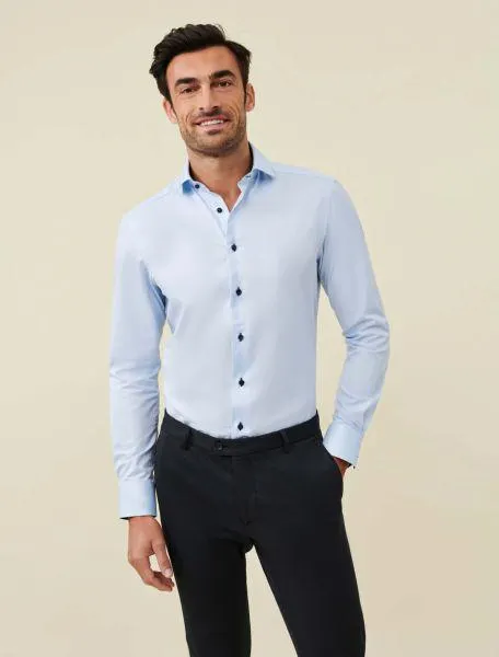 Leandrio Overhemd Licht blauw