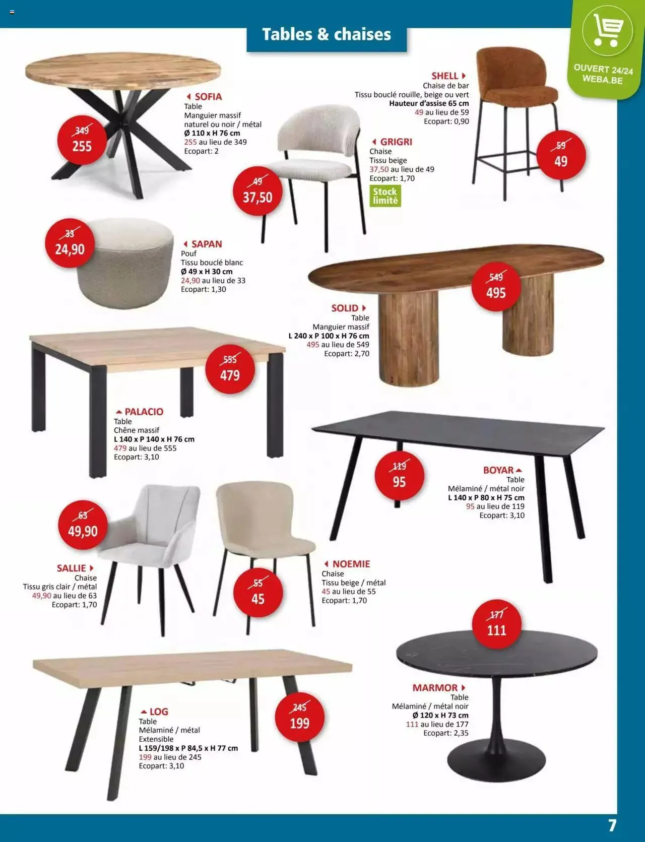 Weba publicité van 16 mei tot 31 december 2024 - folder pagina 7