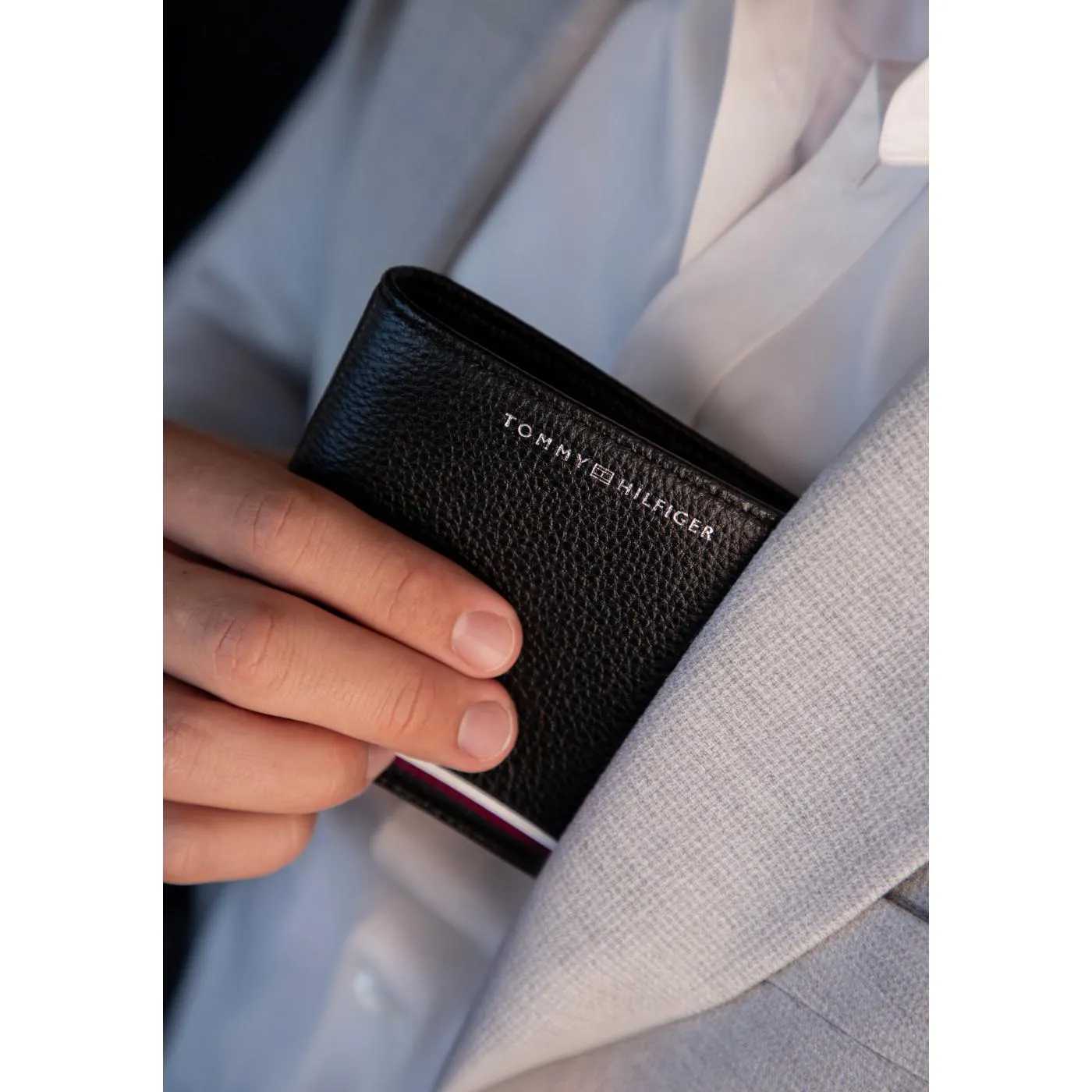 Central Zwarte Leren Billfold Portemonnee AM0AM11259BDS