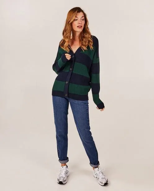Gebreide cardigan met strepen