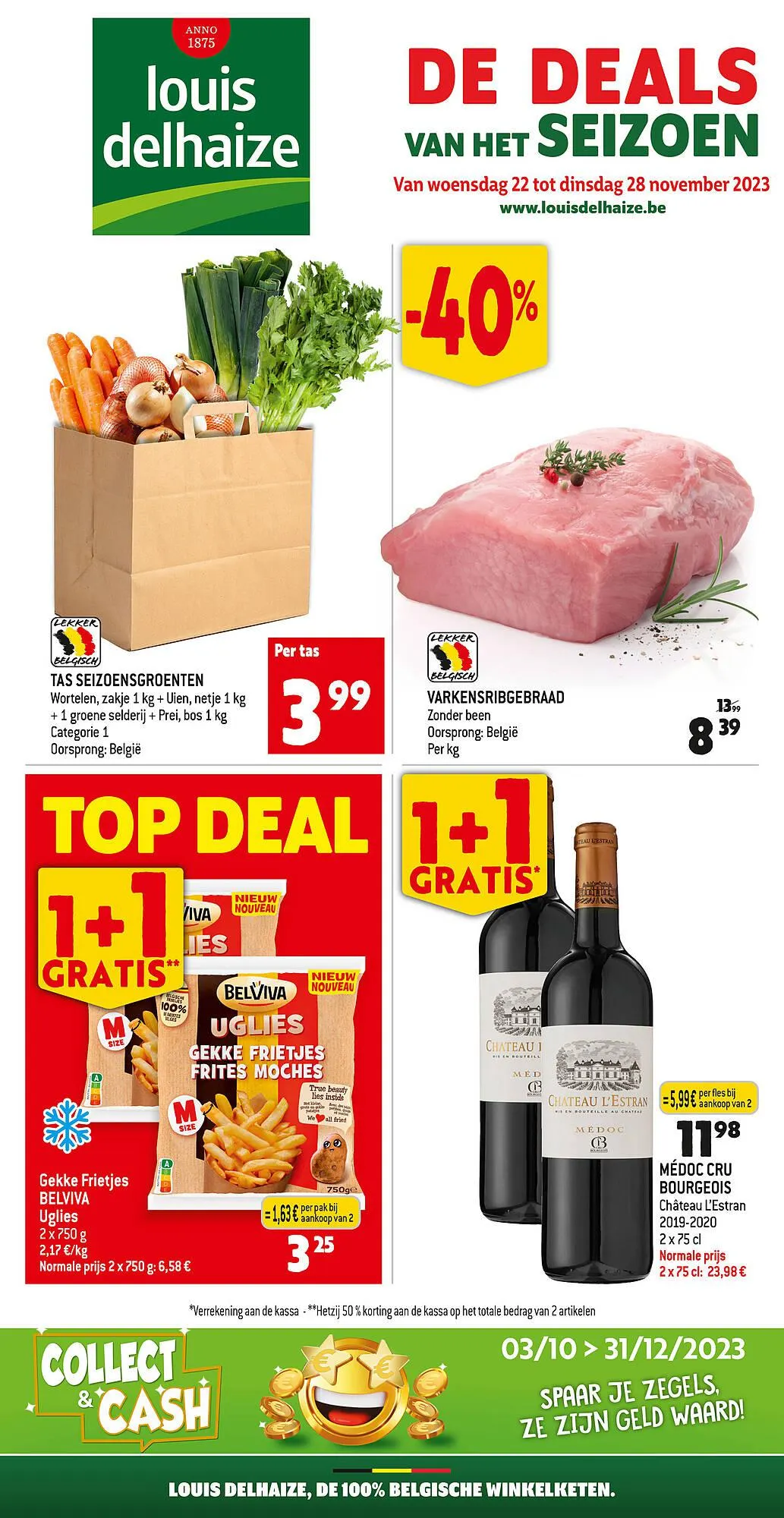 Louis Delhaize folder van 22 november tot 28 november 2023 - folder pagina 1