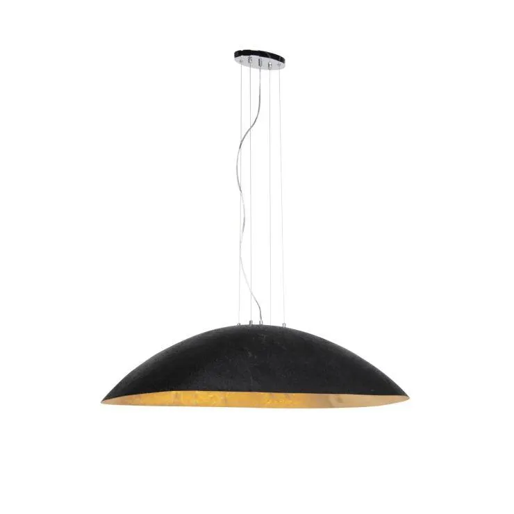 Industriële hanglamp zwart met goud 115 cm - Magna