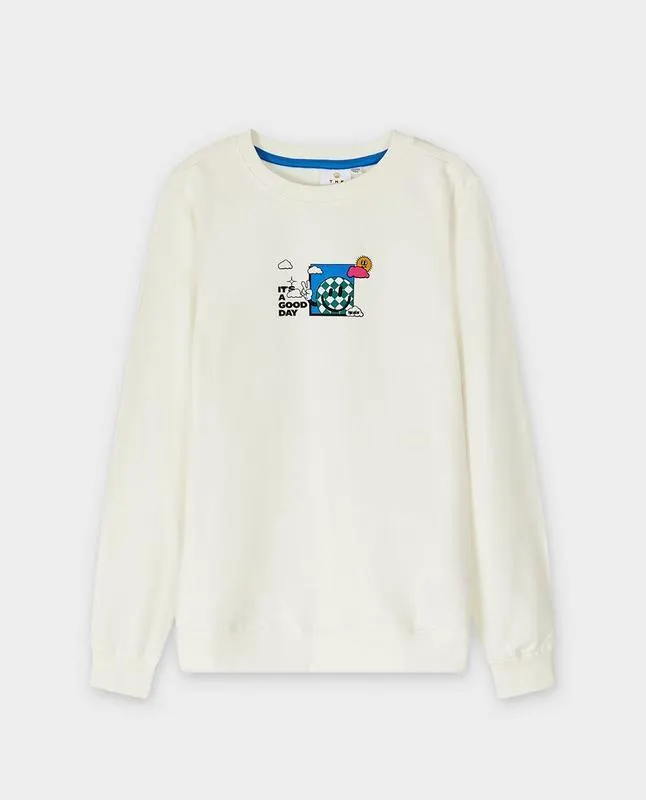 Sweater met backprint