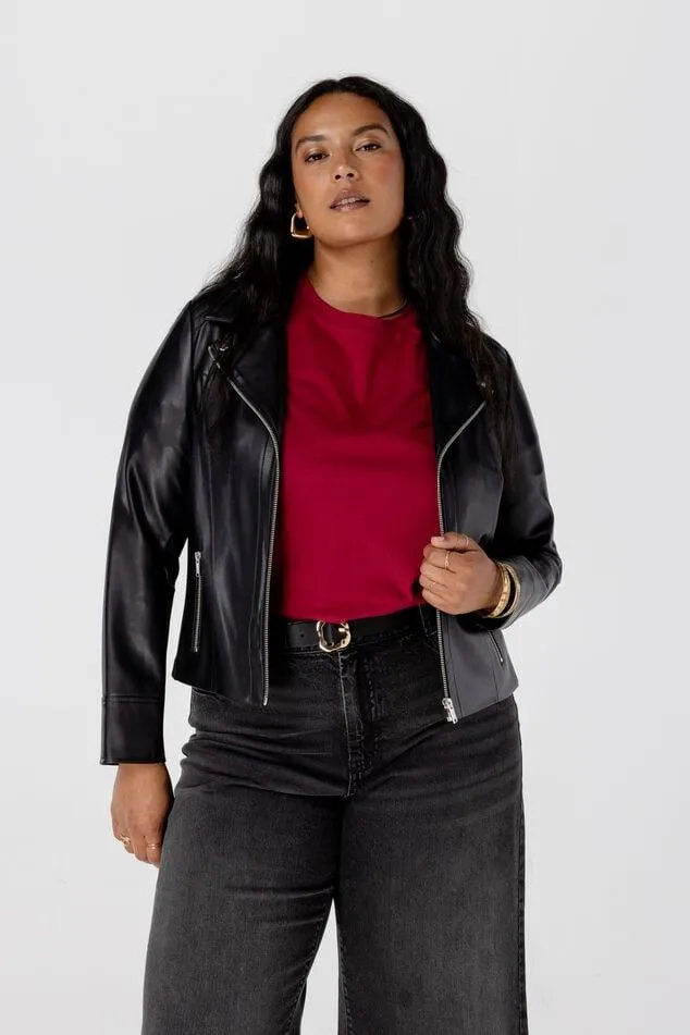 Bikerjasje van imitatieleer