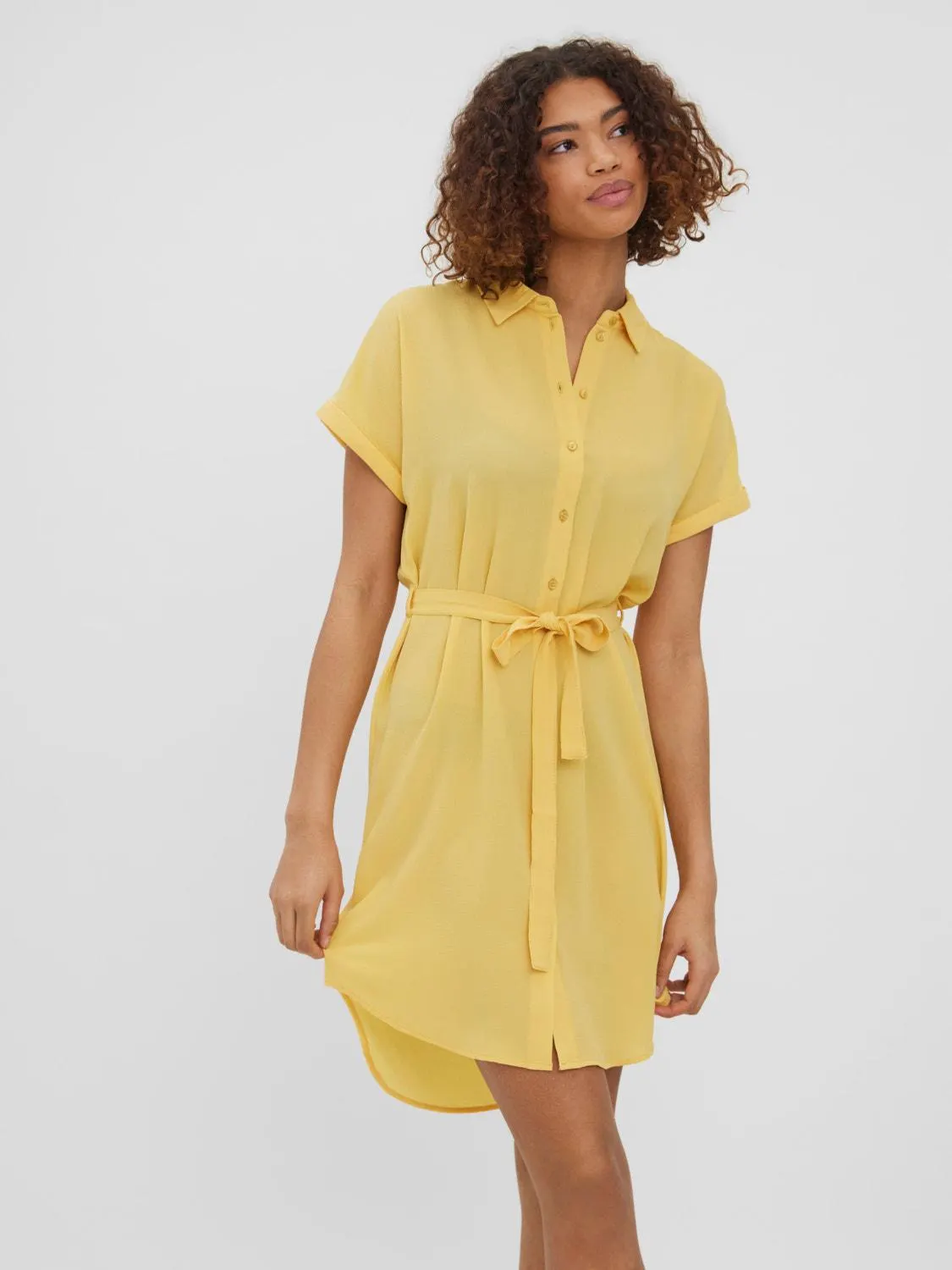 Regular fit Overhemd kraag Korte jurk