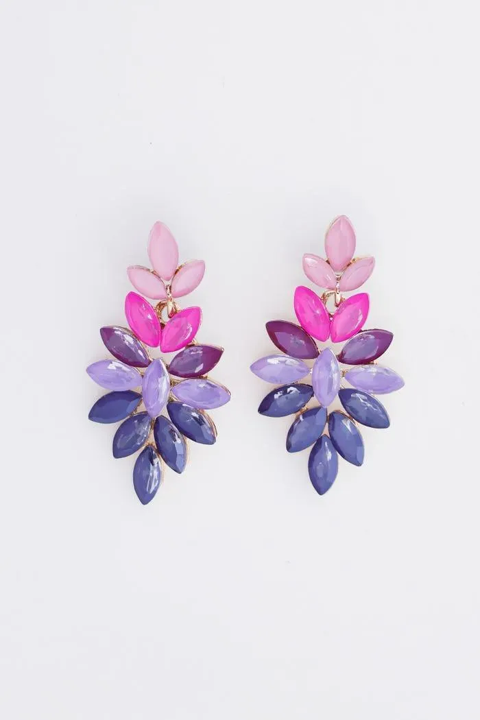 Oorbellen blaadjes en stenen