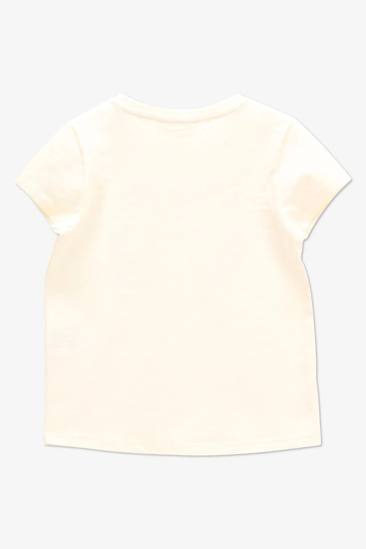 Wit T-shirt met gebloemd hartje op de borst