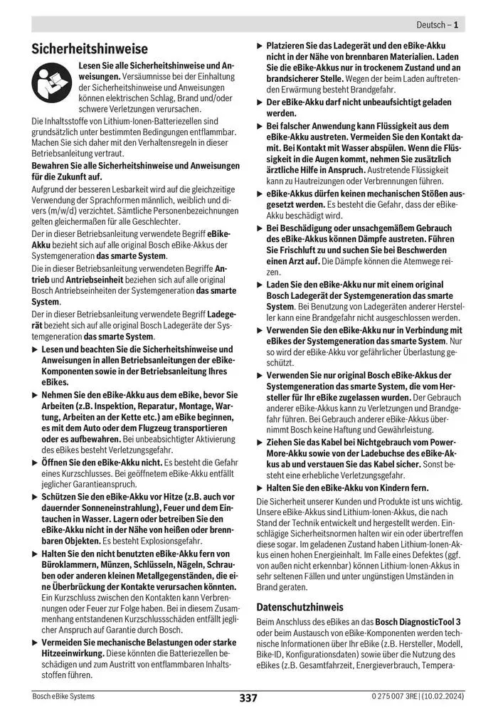 Electric Bike Manual van 12 februari tot 12 augustus 2025 - folder pagina 337