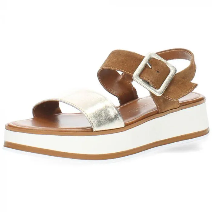 Cognac sandalen