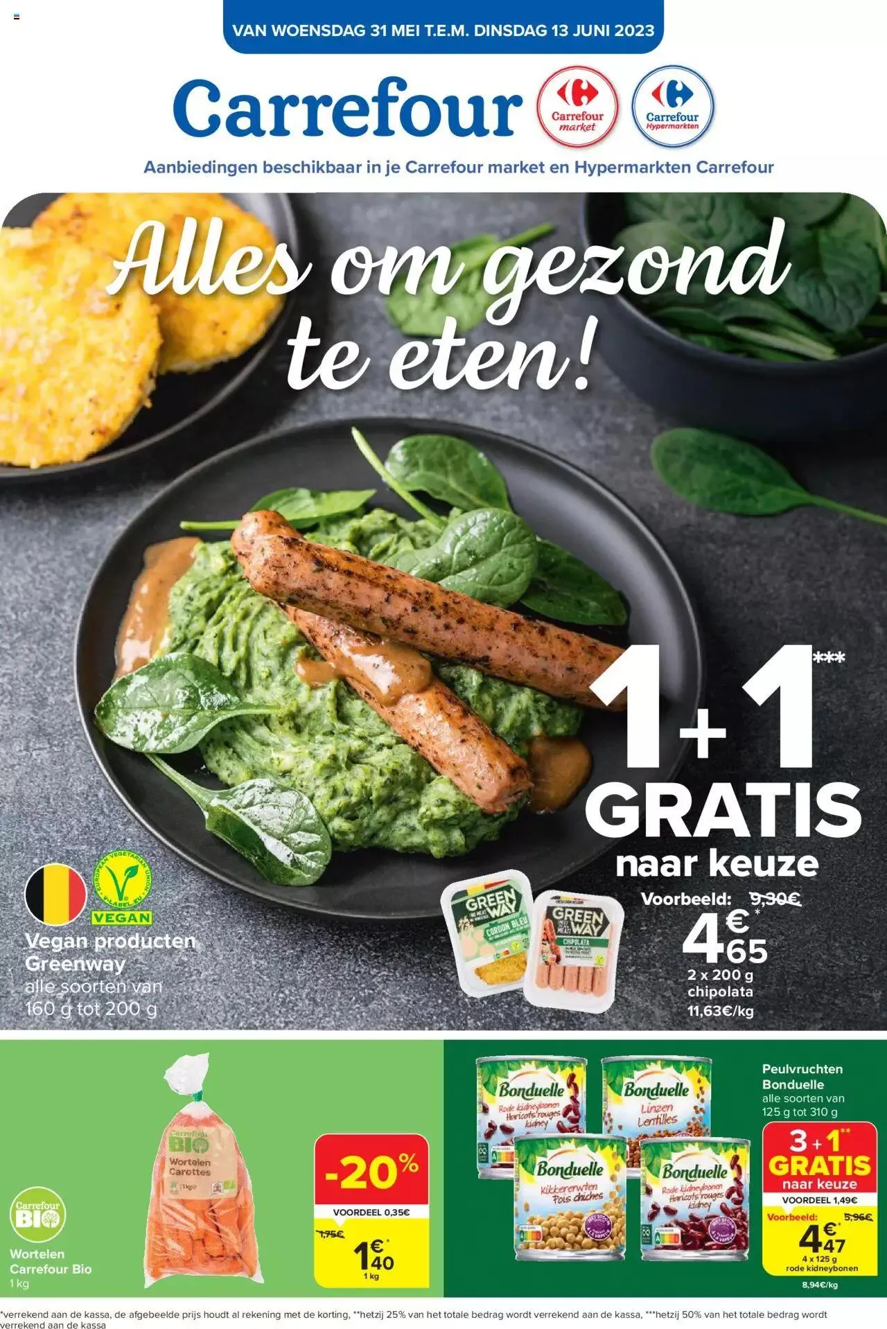Carrefour - Alles om gezond te eten van 13 juni tot 31 december 2023 - folder pagina 1