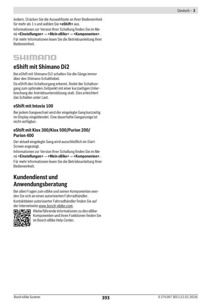 Electric Bike Manual van 12 februari tot 12 augustus 2025 - folder pagina 393