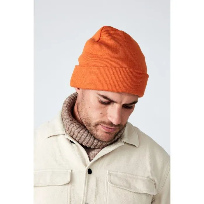 Geribde beanie effen