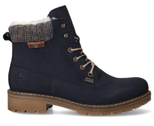 Rieker Veterboots Blauw Dames