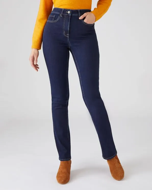 5-pocketjeans effect platte buik, Perfect Fit by Damart Recht mo
