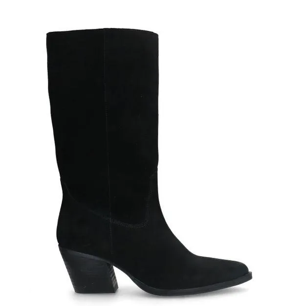 Zwarte suède cowboylaarzen