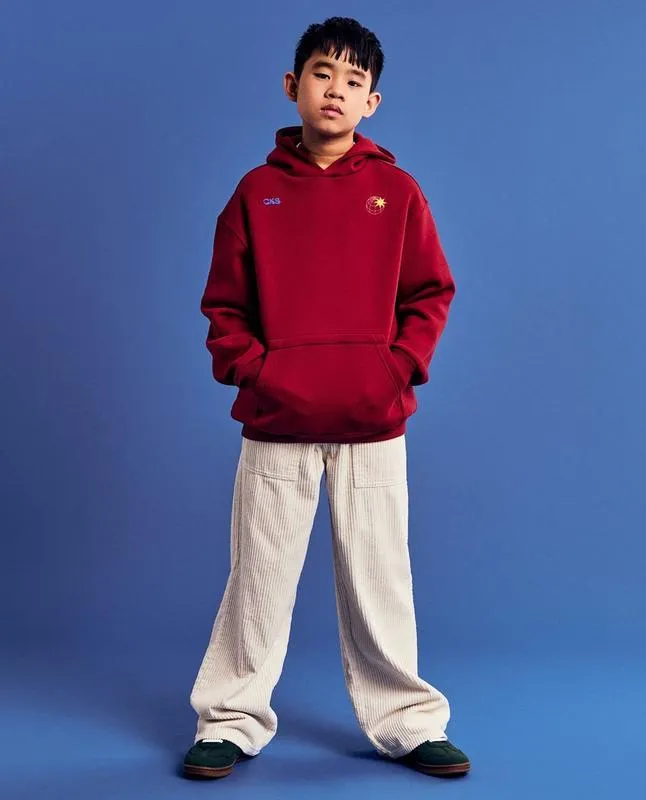 Broek van ribfluweel, skater fit