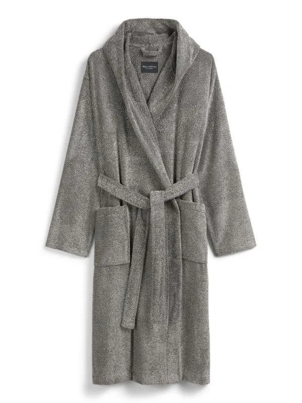 Marc O'Polo Timeless Men Melange Antraciet Badjas