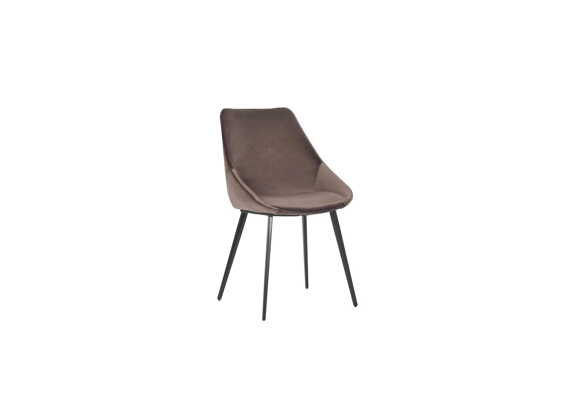 Kuipstoel Cum Laude 48,5x58x85cm - fluweel - chocolade