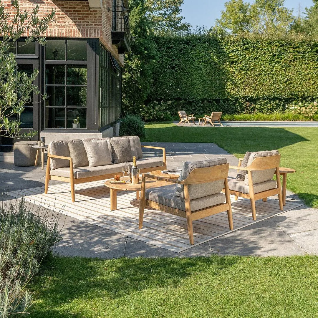 Tofino loungeset in teak en all-weather kussens