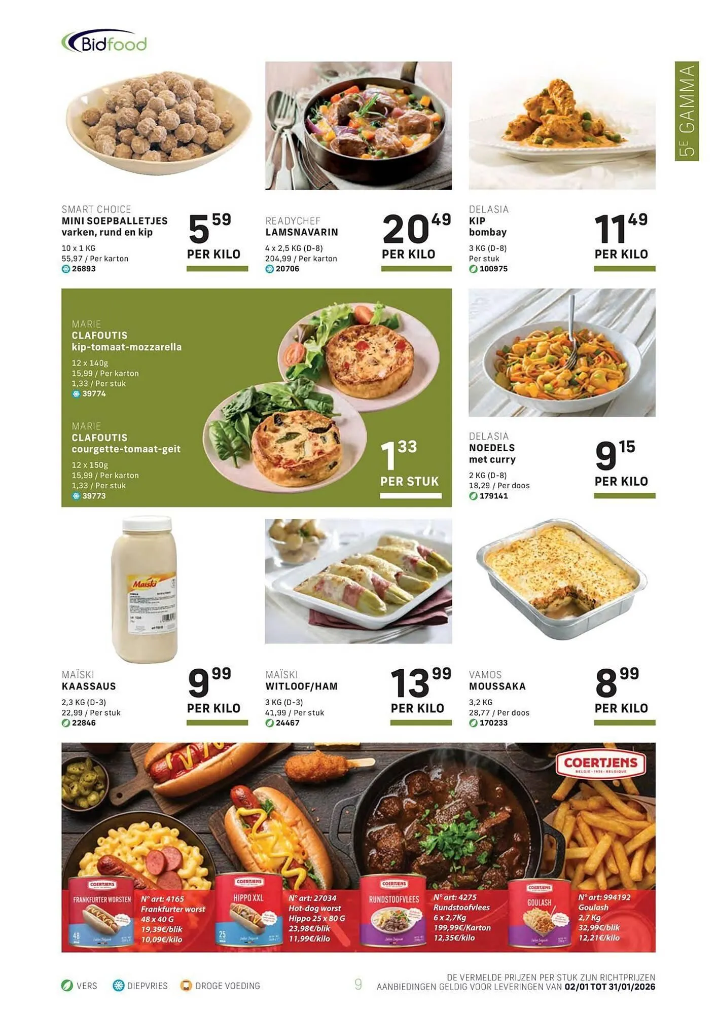 Bidfood magazine van 2 januari tot 31 januari 2026 - folder pagina 9