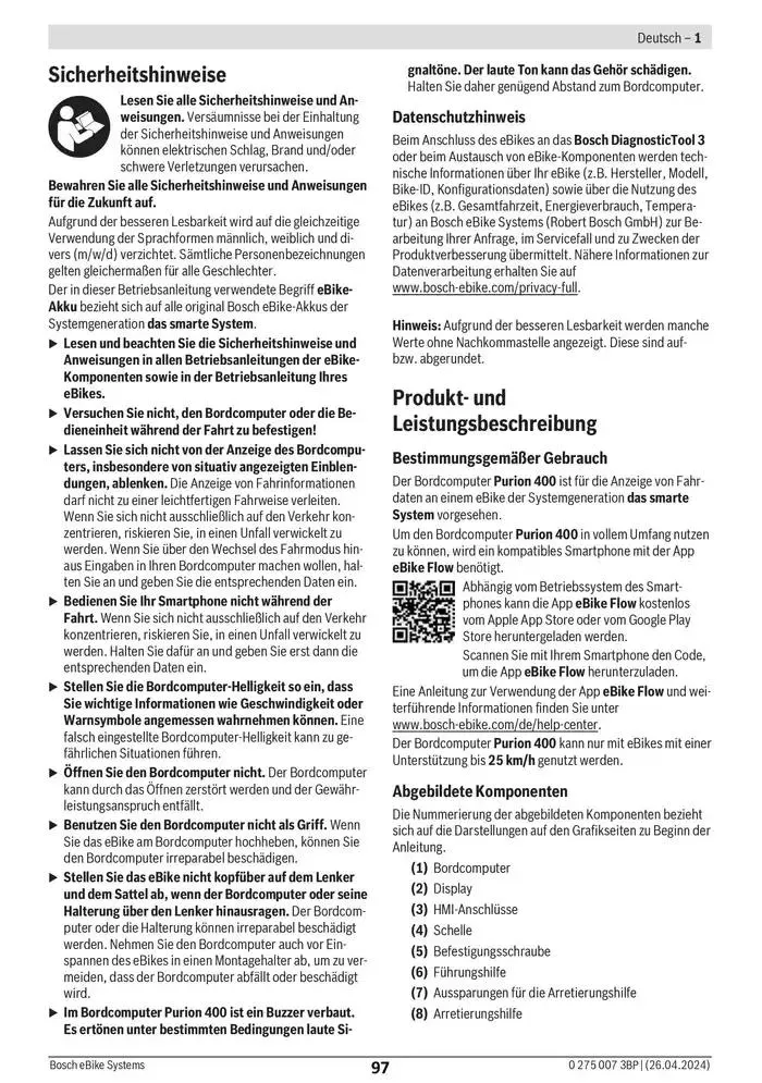 Electric Bike Manual van 12 februari tot 12 augustus 2025 - folder pagina 97