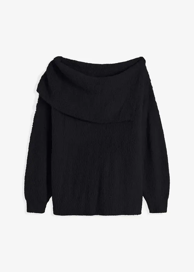 Pull à encolure Bardot asymétrique