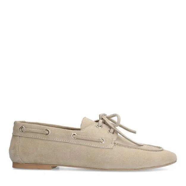 Taupe suède bootschoenen