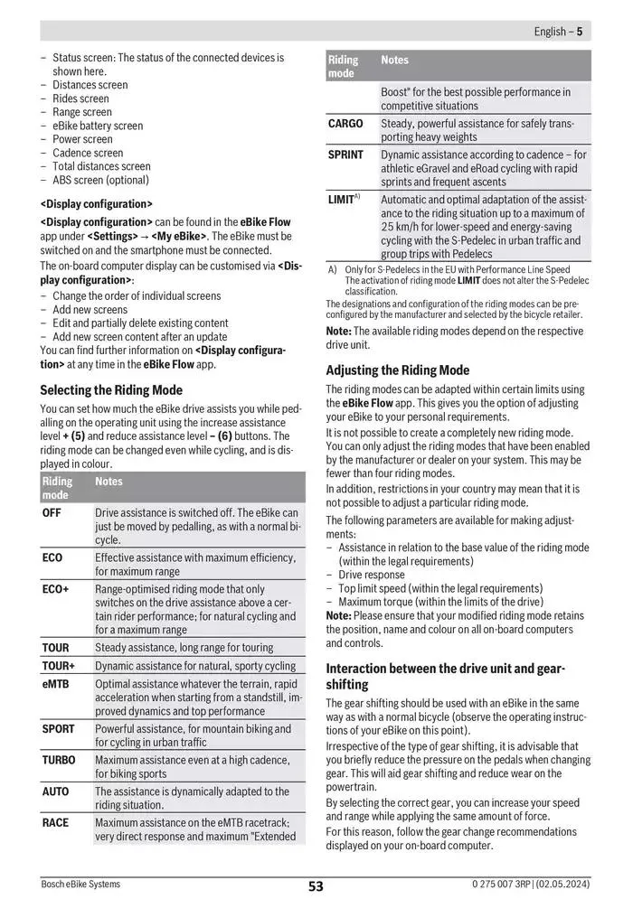 Electric Bike Manual van 12 februari tot 12 augustus 2025 - folder pagina 53