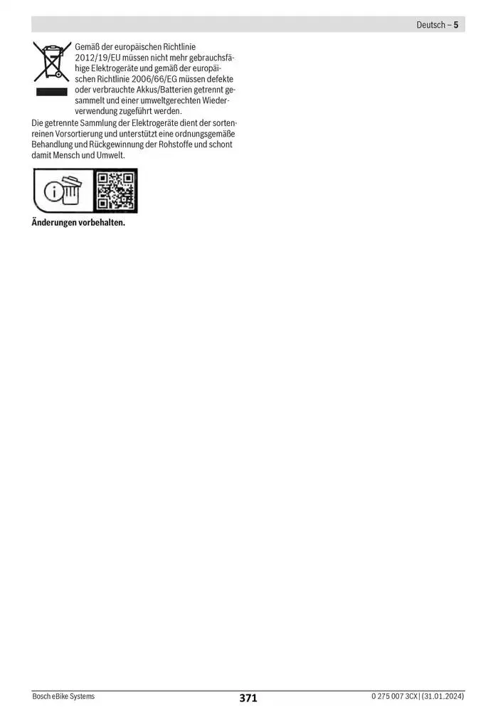 Electric Bike Manual van 12 februari tot 12 augustus 2025 - folder pagina 371