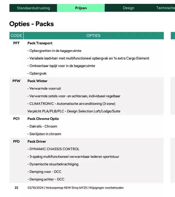 Price List van 31 december tot 31 december 2025 - folder pagina 43
