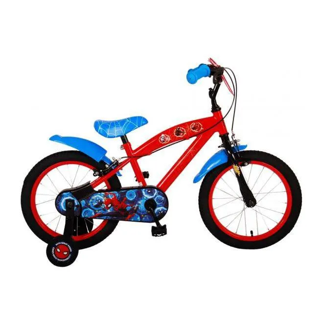Ultimate Spider-Man Kinderfiets - Jongens - 16 inch - Blauw Rood - Twee handremmen