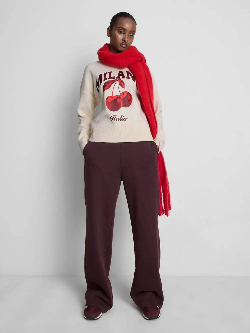 Pull en maille à col ras du cou