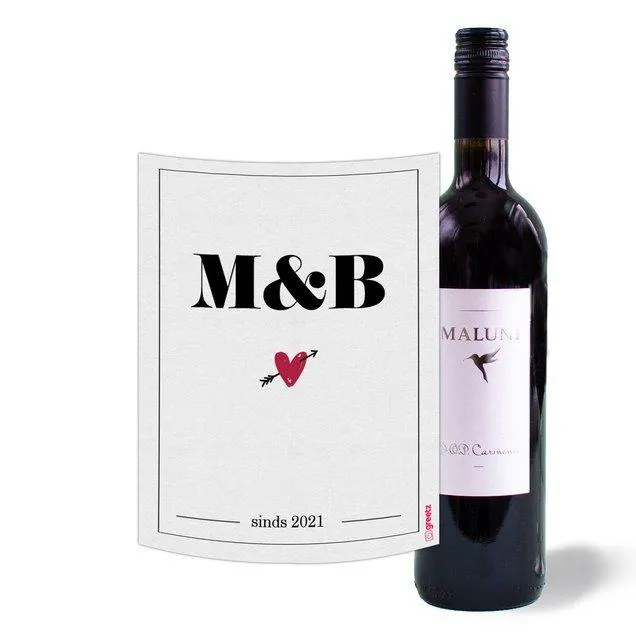 Maluni | Garnacha | Love met eigen tekst | 750 ml