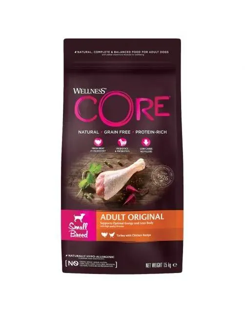 Wellness Core Grain Free Dog Small Breed 1.5 kg - Hondenvoer