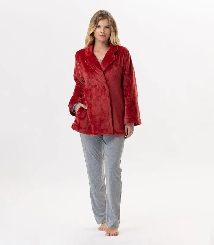 ESSENTIEL H77A pluchen flanellen jas