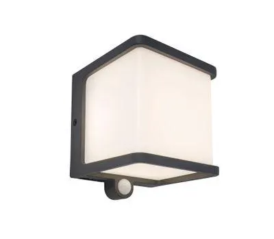 Doblo solar wandlamp met sensor antractiet grijs led 7.5w