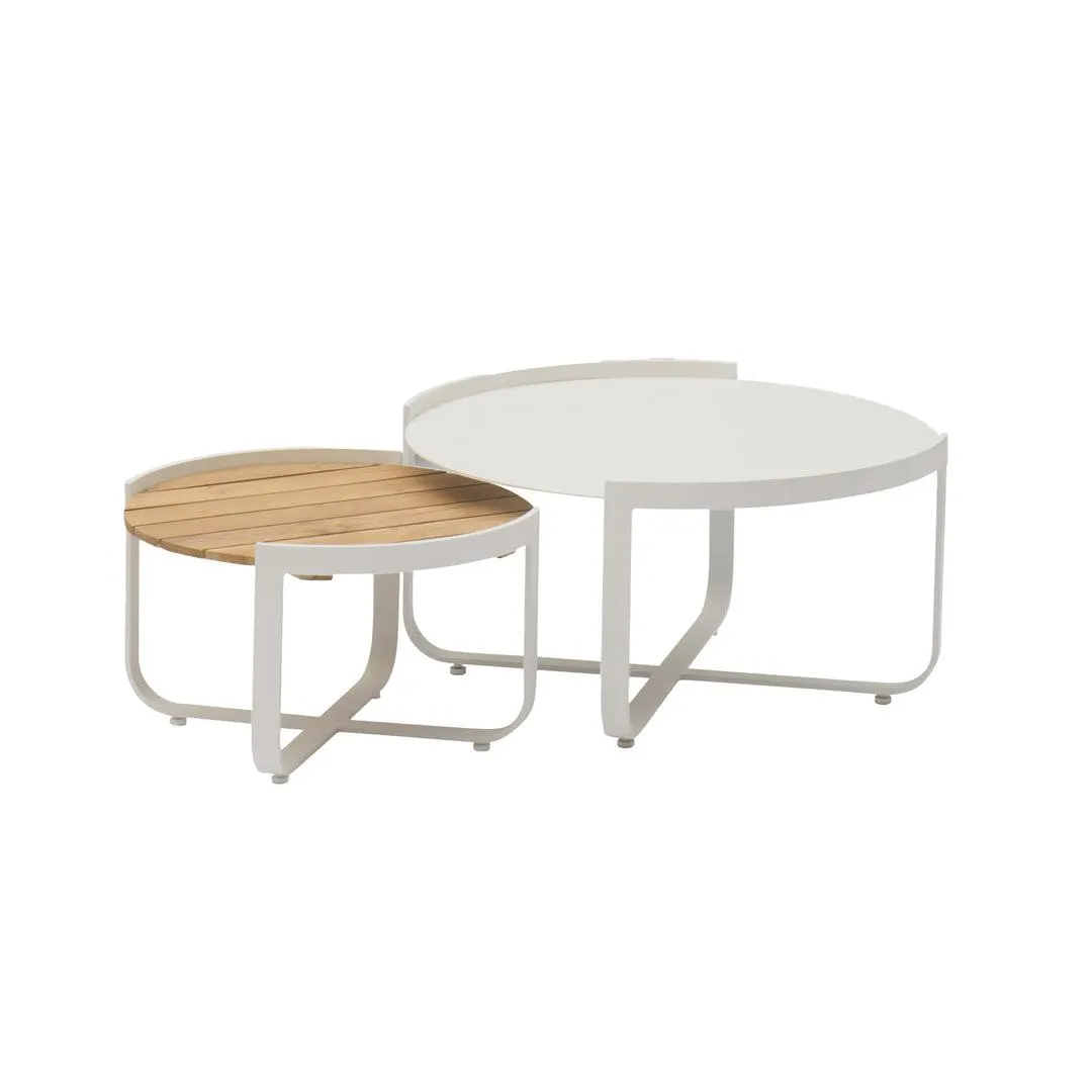 Bloom koffietafel white mat set van 2